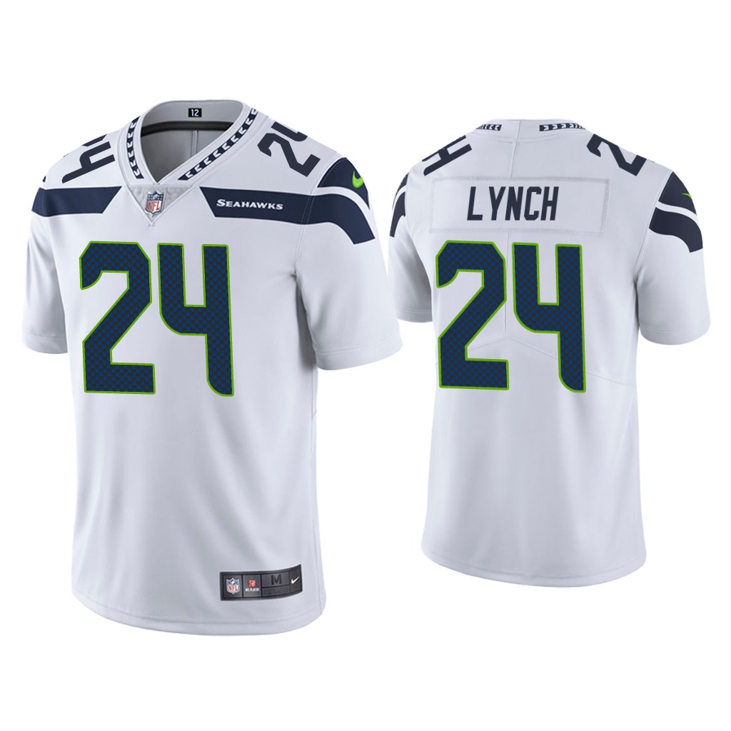 Men Seattle Seahawks #24 Lynch White Nike Vapor Untouchable Limited NFL Jersey->seattle seahawks->NFL Jersey